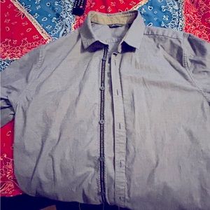Adidas long sleeve button down shirt blue, only worn once